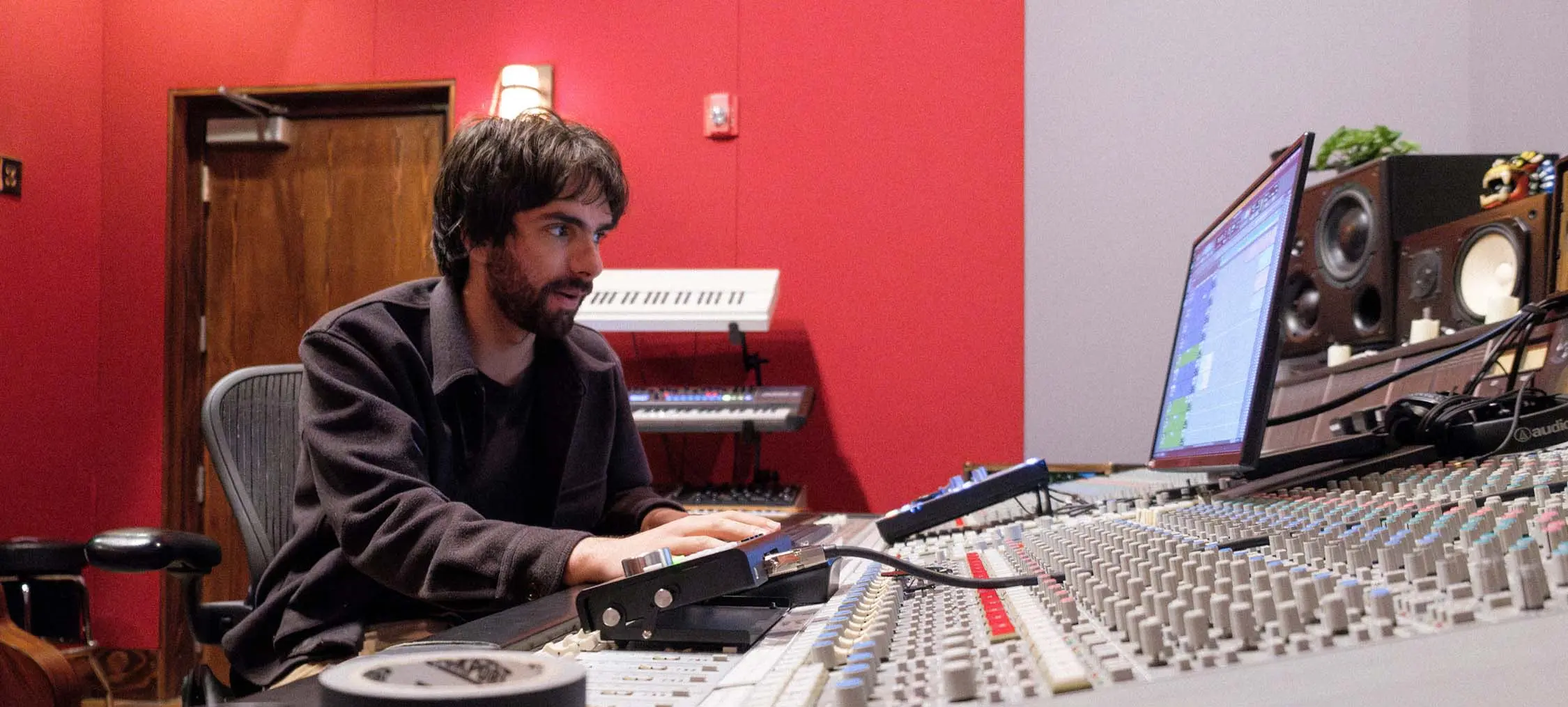 Oliver at SSL console